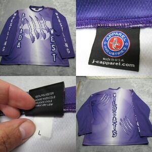 Arvada Wrestling Shirt Mens Large JC Apparel Purple Long Sleeve‎ Made In USA